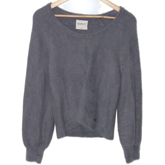 Abercrombie & Fitch Sweaters - Womens Abercrombie & Fitch Soft AF Blue Knit Long Sleeve Scoop Neck Sweater Sz S